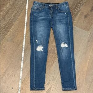LuLaRoe Dark Blue Distressed Skinny Jeans